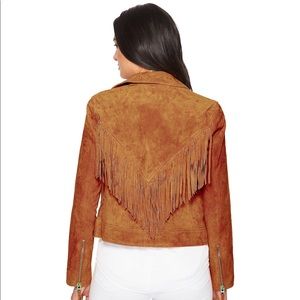 Blank nyc fringe jacket medium blanknyc biker jacket 70s cool nwt never worn.